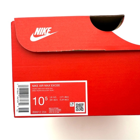 NWT NIB New Nike Men’s Air Max Excee Shoes Size 10.5 Taupe Grey Off Noir Sail - Picture 9 of 9